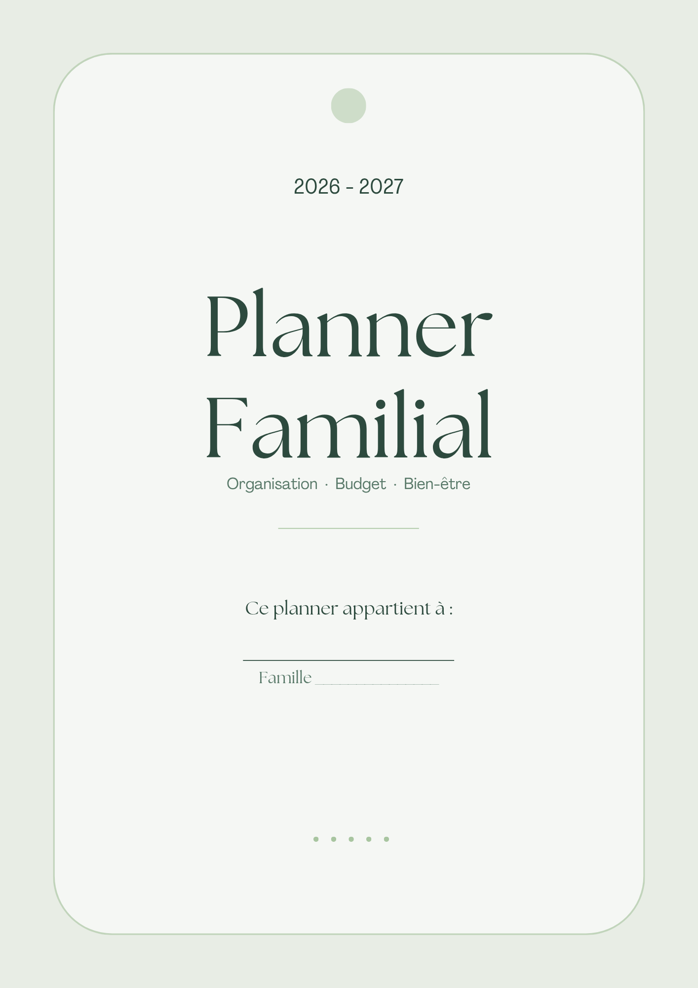 PlannerFamille Imprimable